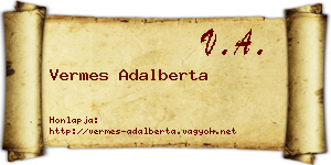 Vermes Adalberta névjegykártya